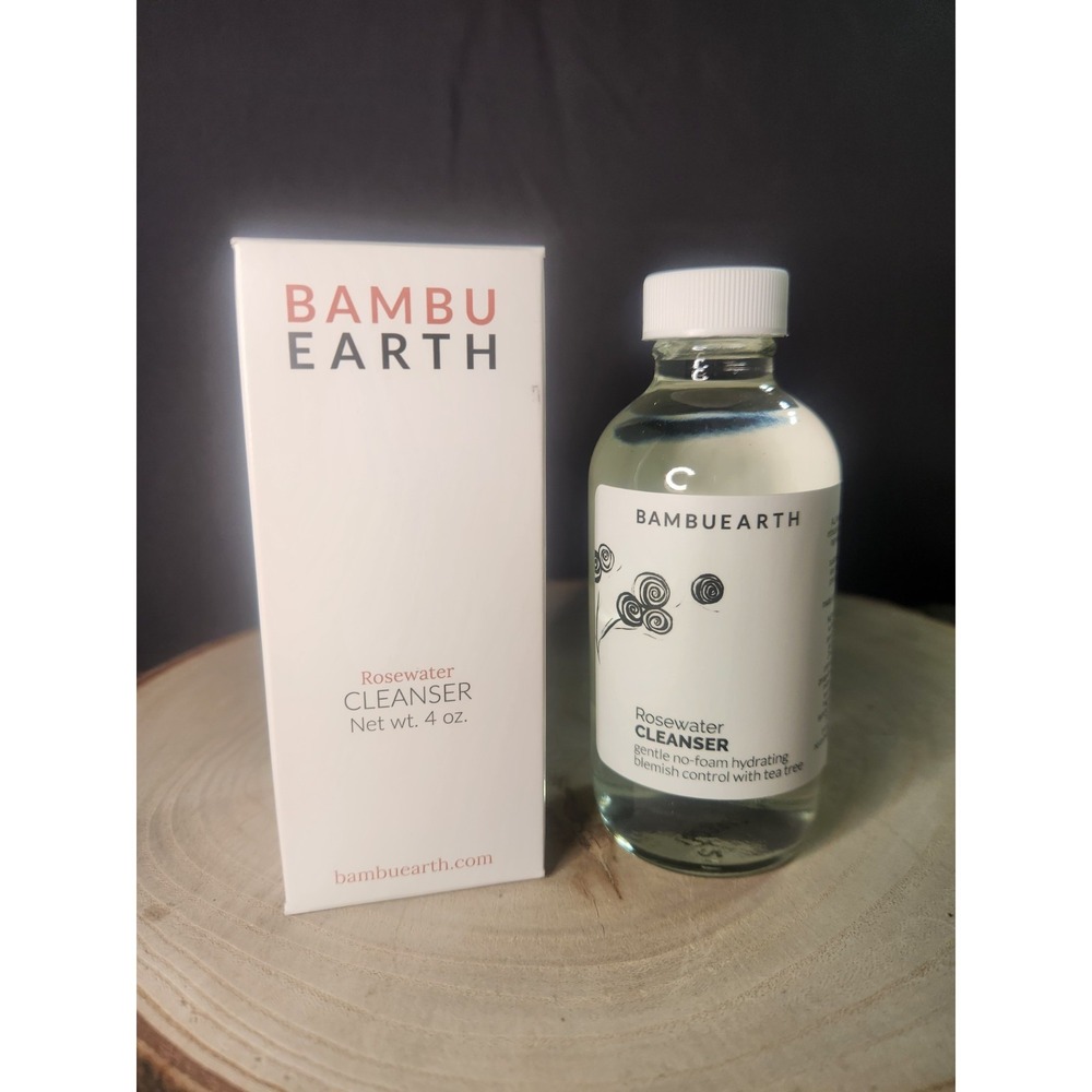 Bambu Earth Rosewater Cleanser 4 oz~NEW In Box